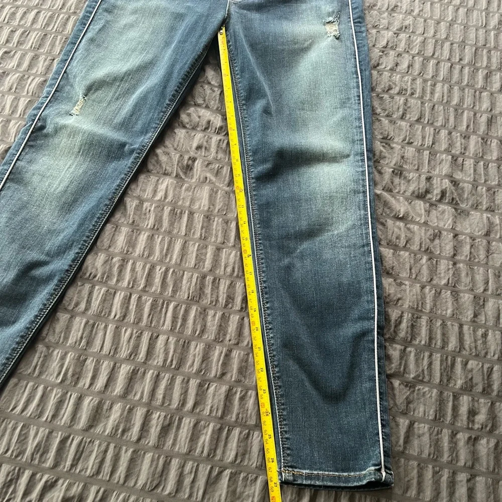 Hudson Dakota Piped Detail Super Skinny Denim Jeans Womens Sz 32 - Picture 14 of 16